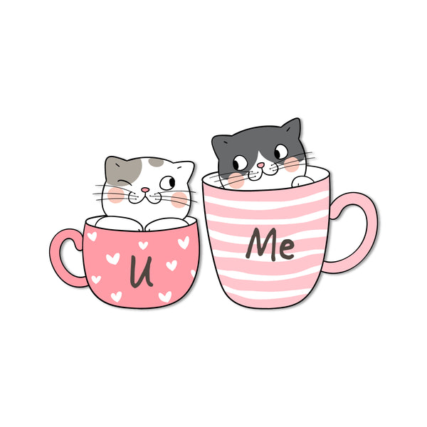 You and Me Wooden Fridge Magnet