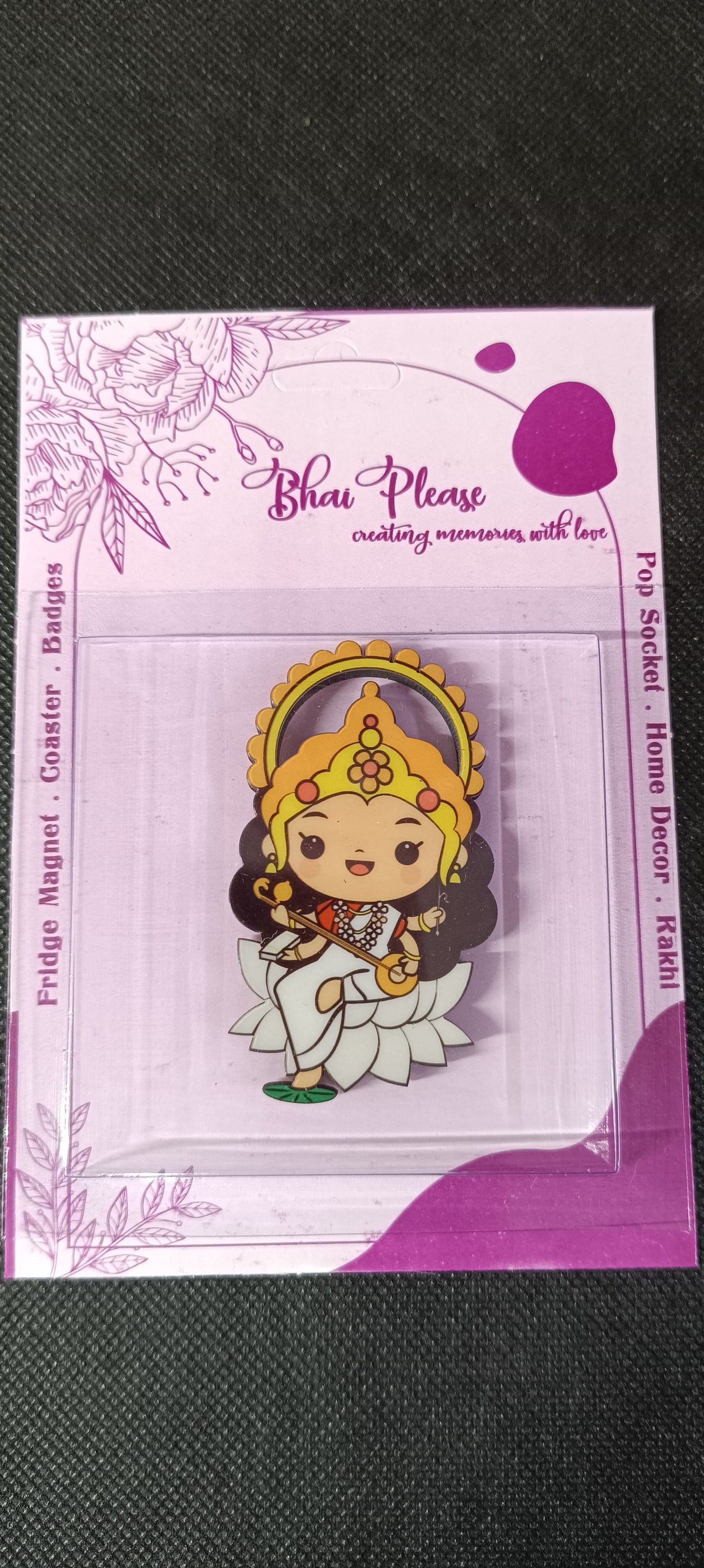 spiritual Goddess Sarswati fridge magnet decor