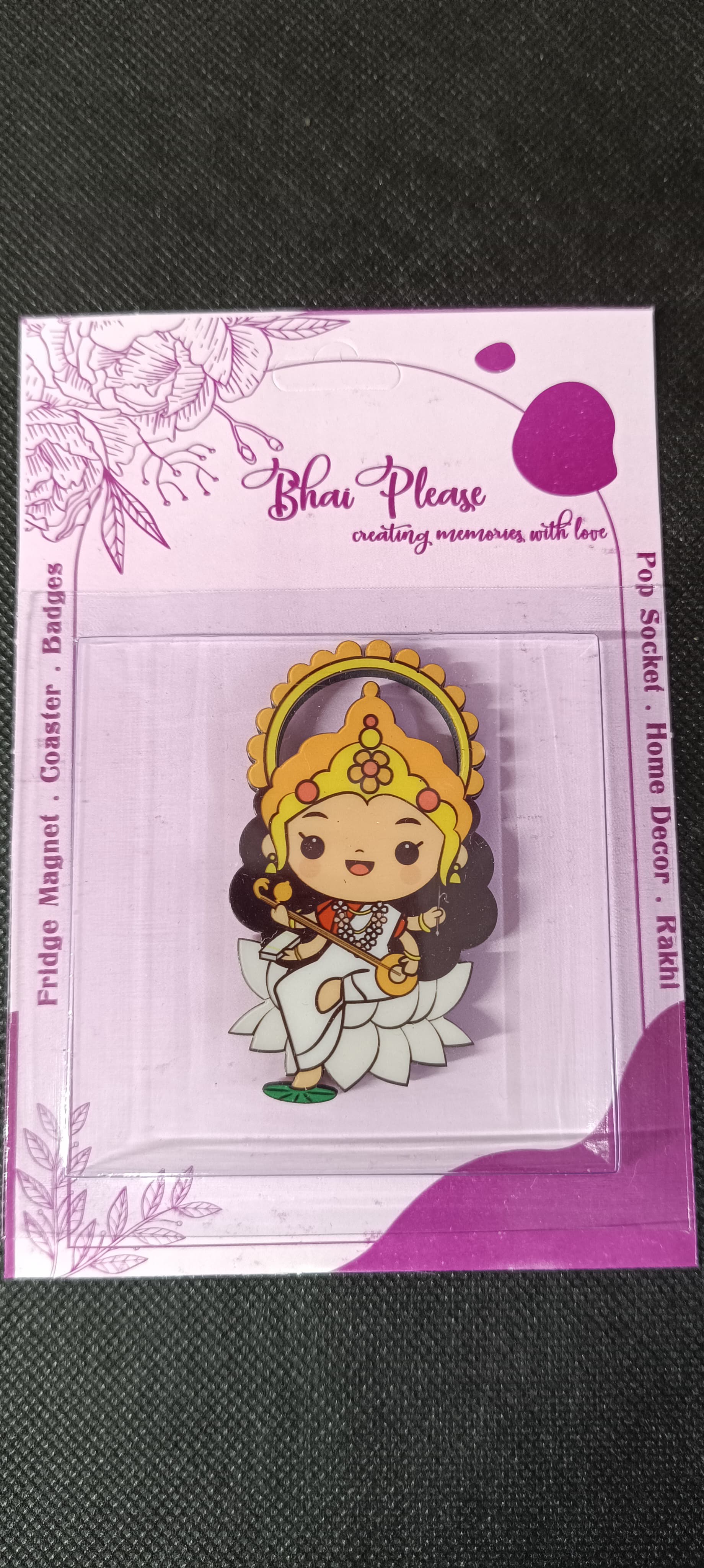 spiritual Goddess Sarswati fridge magnet decor