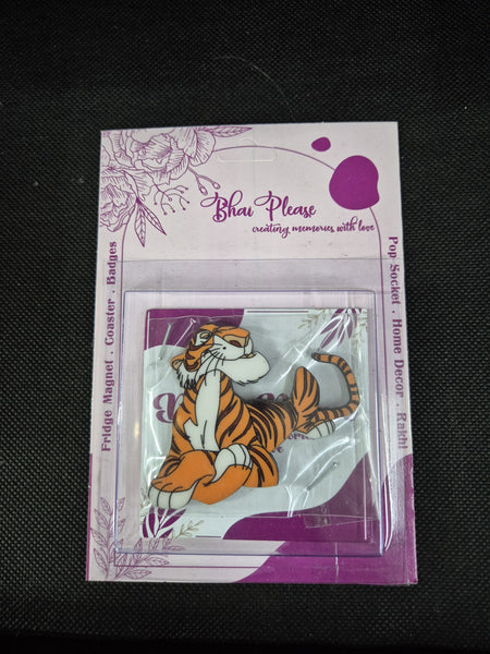 Sheer Khan Wooden Fridge Magnet