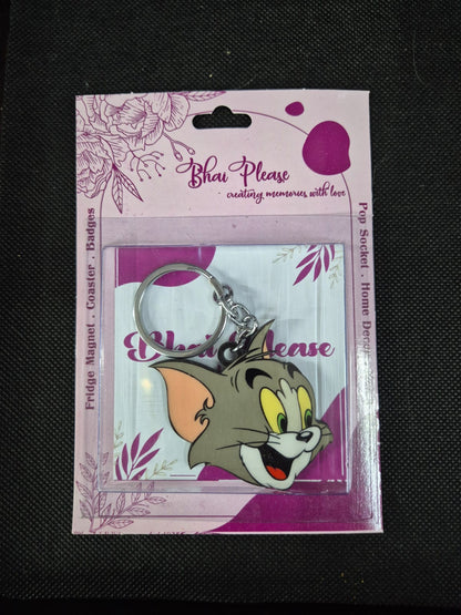  Durable wooden cartoon keyring