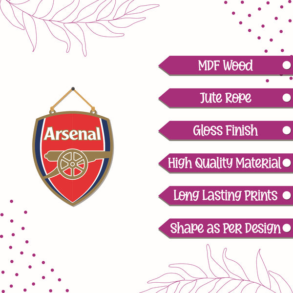 Arsenal Wooden Wall Hanging