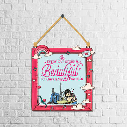 Every Love Story Wooden Wall Hanging
