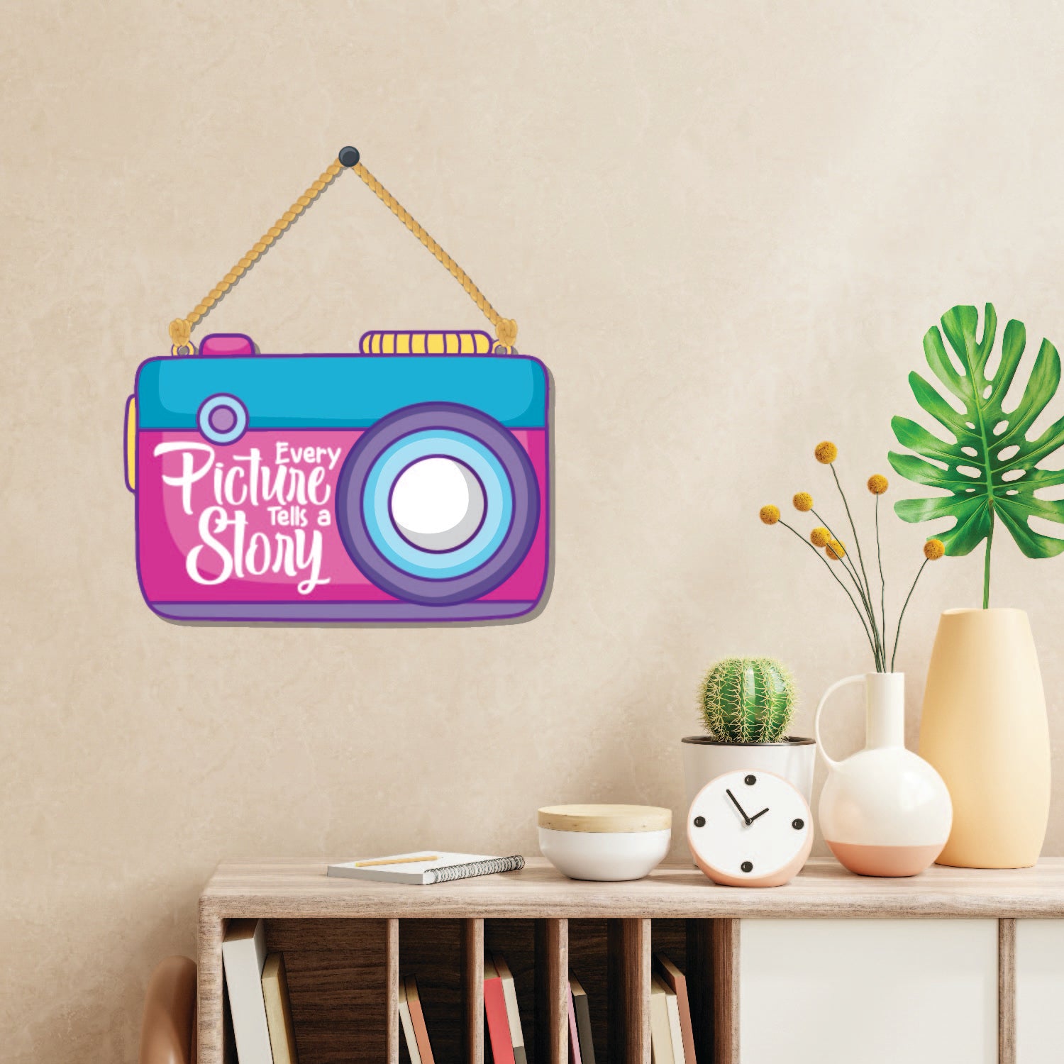 Every picture tells a story Wooden Wall Hanging