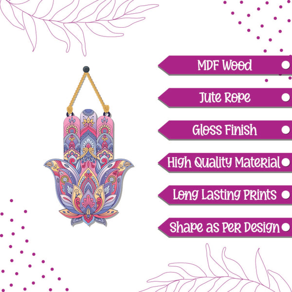 Hamsa Wooden Wall Hanging