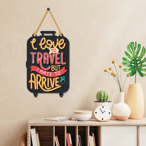 I love to travel Wooden Wall Hanging