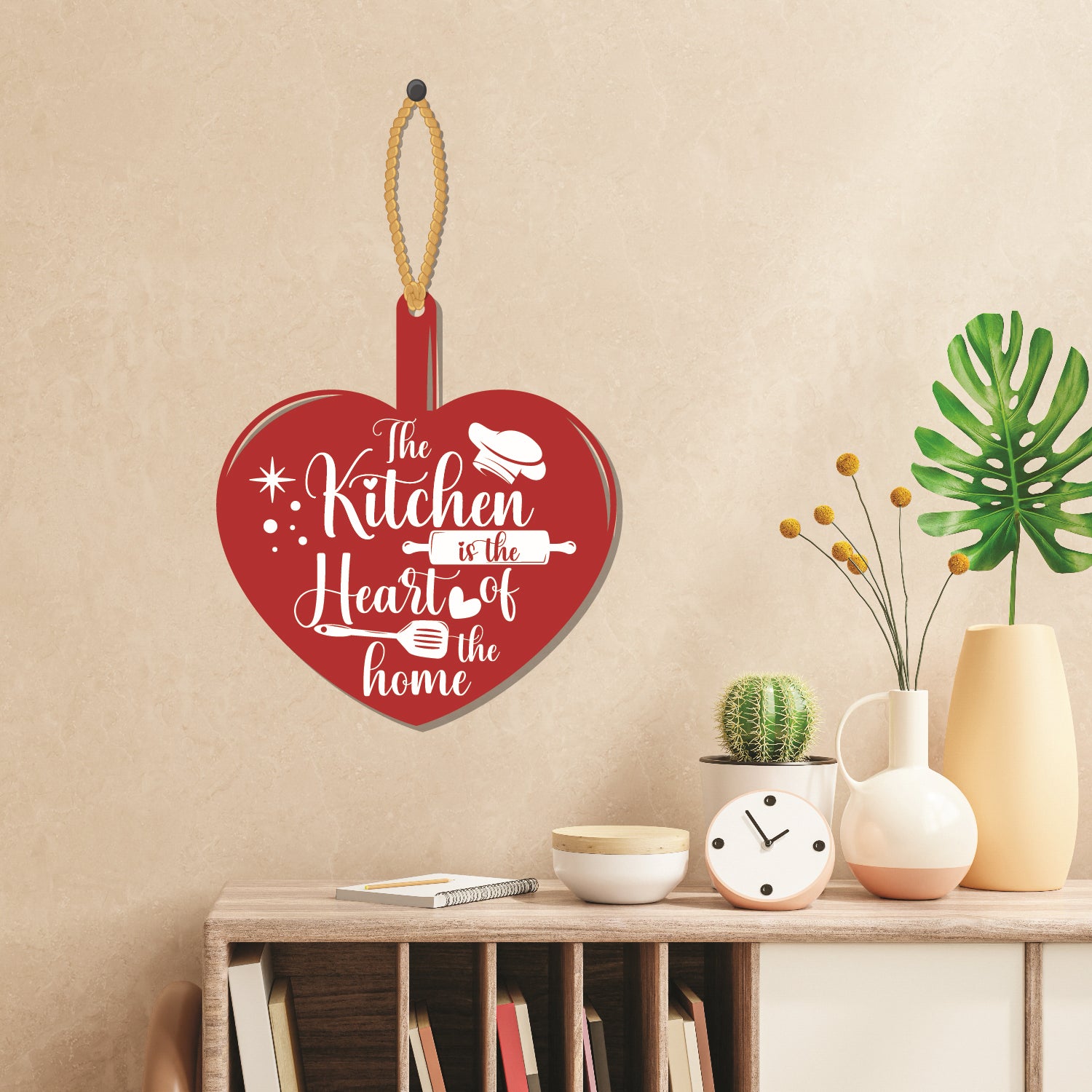 Kitchen is the heart Wooden Wall Hanging - Decor