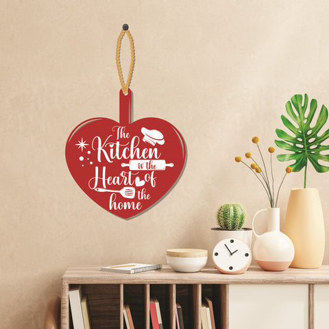 Kitchen is the heart Wooden Wall Hanging