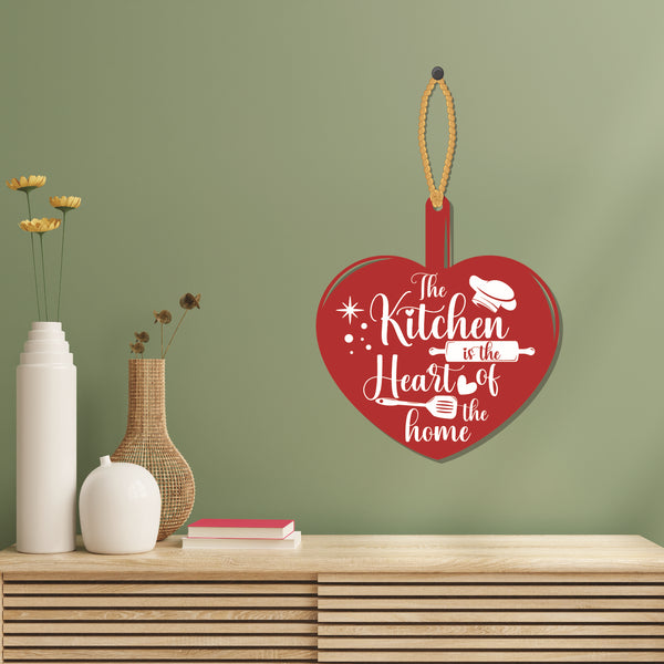 Kitchen is the heart Wooden Wall Hanging - Decor