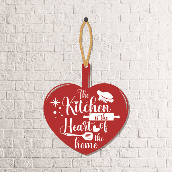Kitchen is the heart Wooden Wall Hanging - Decor