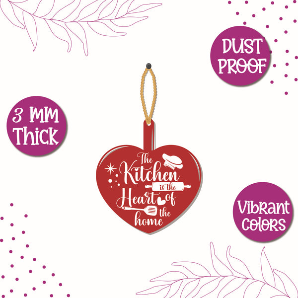 Kitchen is the heart Wooden Wall Hanging - Decor