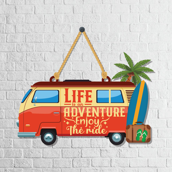 Life is an adventure Wooden Wall Hanging - Decor
