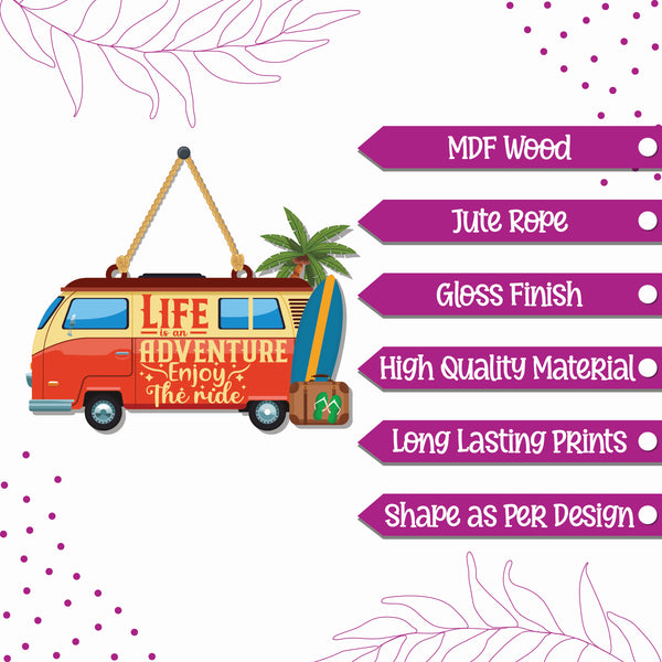 Life is an adventure Wooden Wall Hanging - Decor