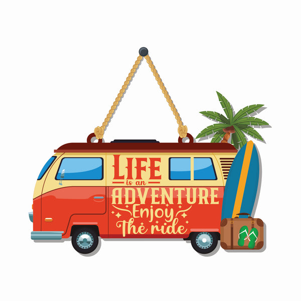 Life is an adventure Wooden Wall Hanging - Decor