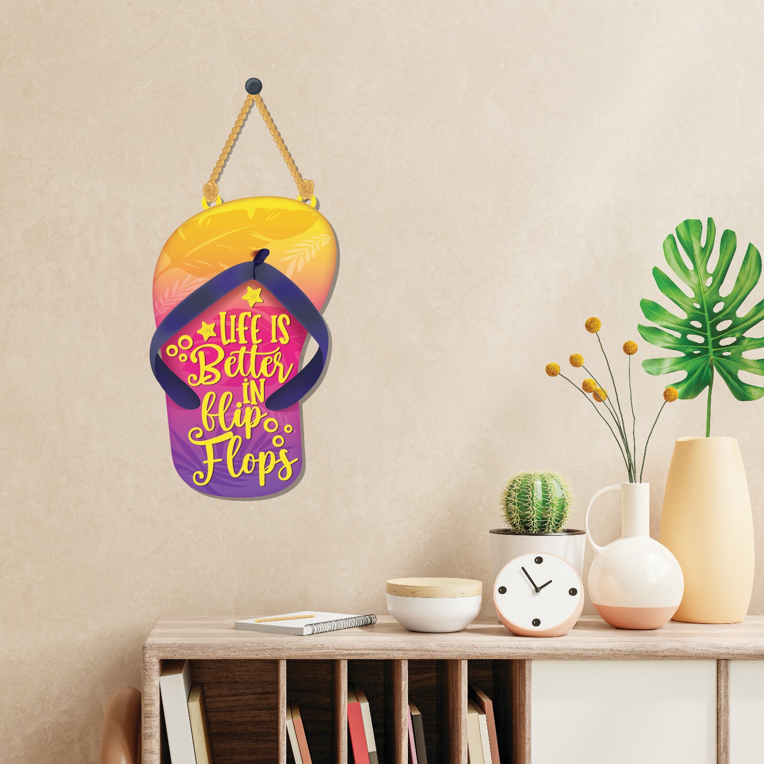 Life is better in Wooden Wall Hanging - Decor
