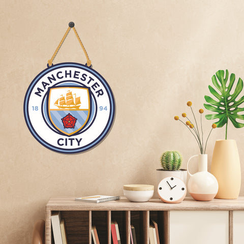 Manchester city Wooden Wall Hanging