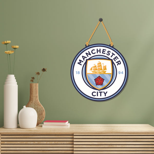 Manchester city Wooden Wall Hanging