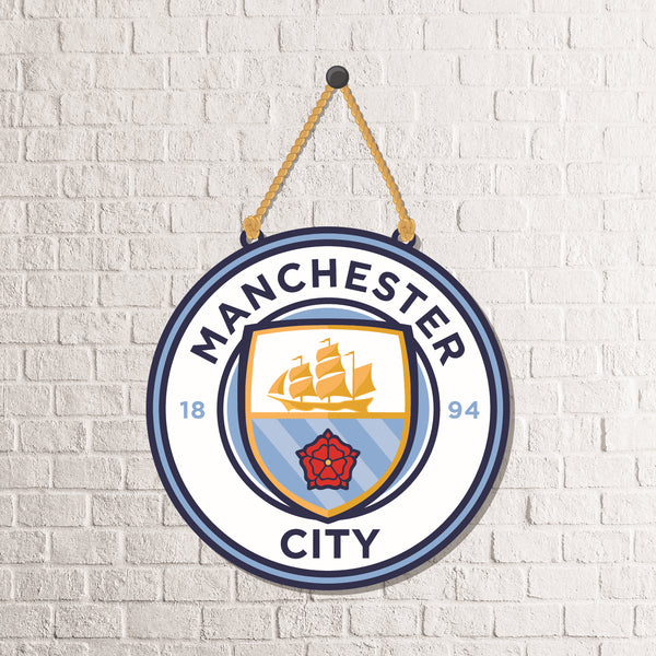 Manchester city Wooden Wall Hanging