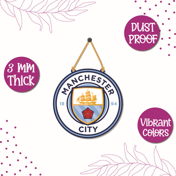 Manchester city Wooden Wall Hanging