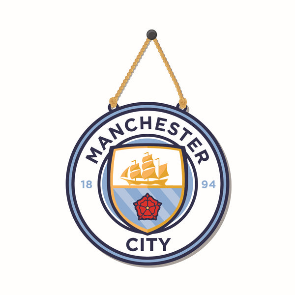 Manchester city Wooden Wall Hanging