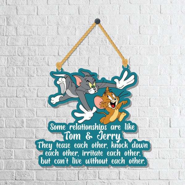 Tom & Jerry Wooden Wall Hanging