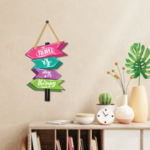 Travel is my therapy Wooden Wall Hanging
