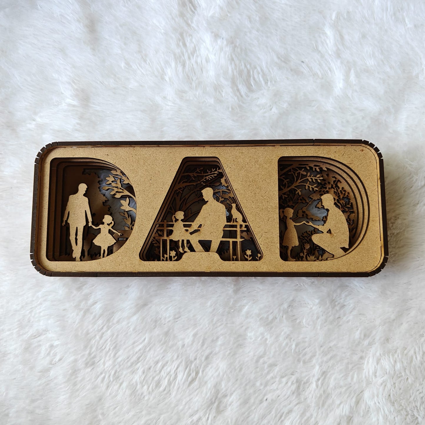 Father and Daughter Wooden Box
