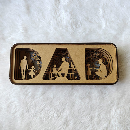 Father and Daughter Wooden Box