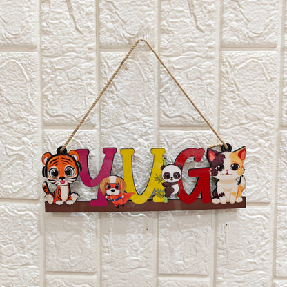 Animal Theme Personalized Wall Hanging