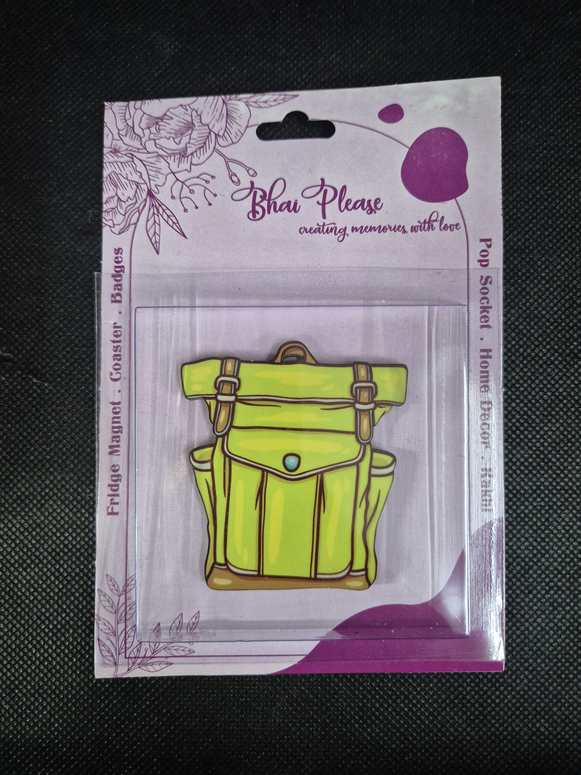 Bag fridge magnet quirky collectible
