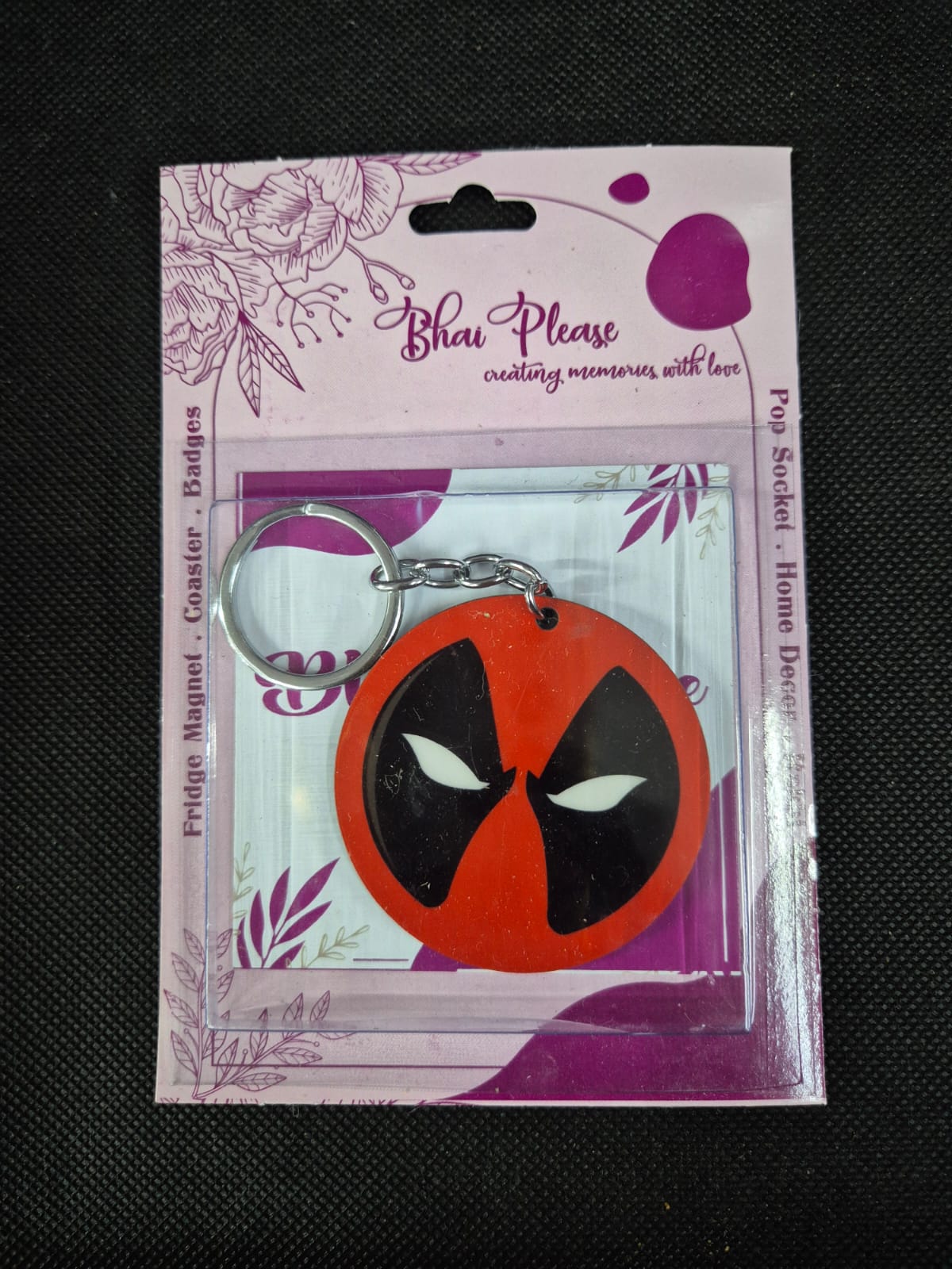  Durable wooden anti-hero keychain