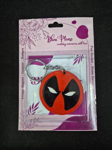 Deadpool Wooden Keychain