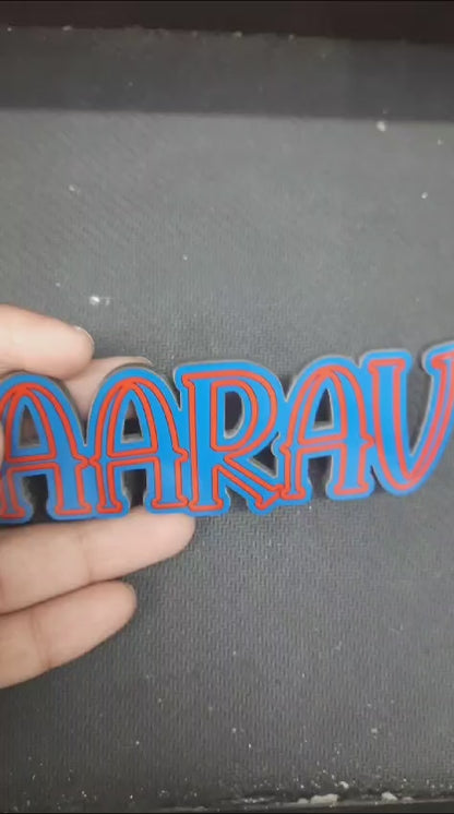 Dual Color Name Personalized Fridge Magnet