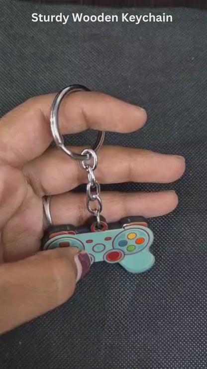 Gamer Wooden Keychain