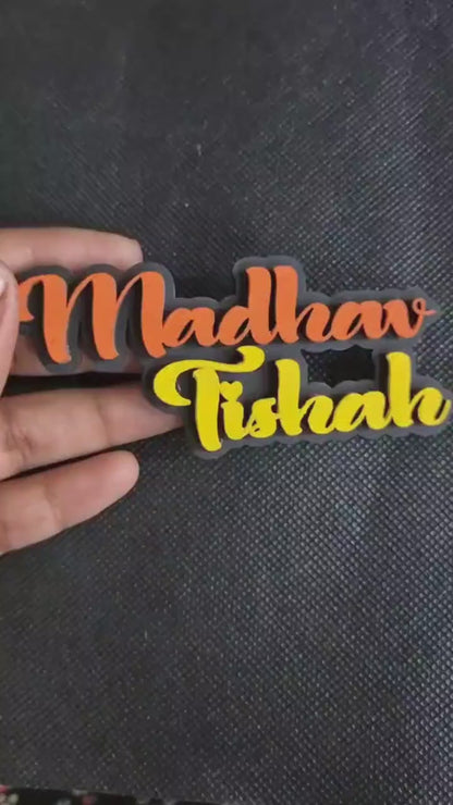 Hand-Painted Couple Name Magnet
