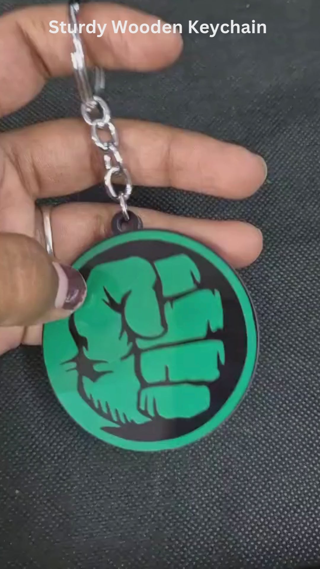  Durable wooden hero keychain
