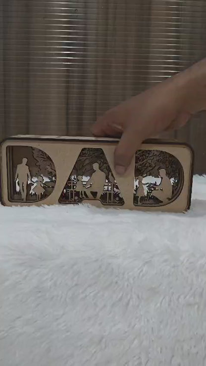 Father and Daughter Wooden Box