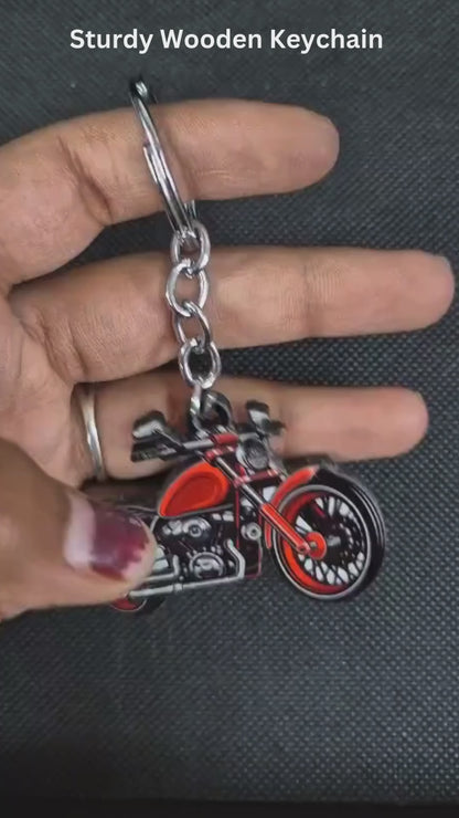 Bike (Motorcycle) Wooden Keychain