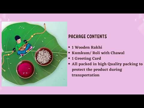 Wooden Rakhi with Rudraksha thread – fun gift for smart brothers