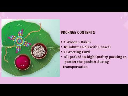 Alphabet X Wooden Rakhi