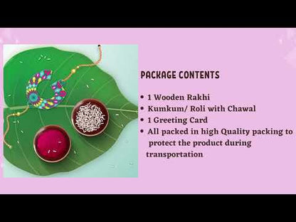 Alphabet G Wooden Rakhi