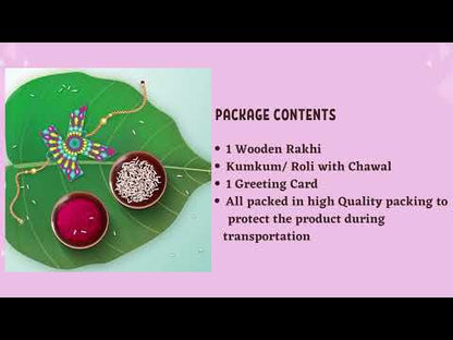 Alphabet K Wooden Rakhi