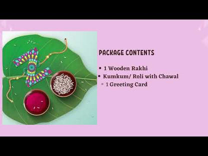 Alphabet Z Wooden Rakhi