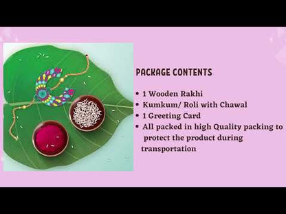 Alphabet C Wooden Rakhi