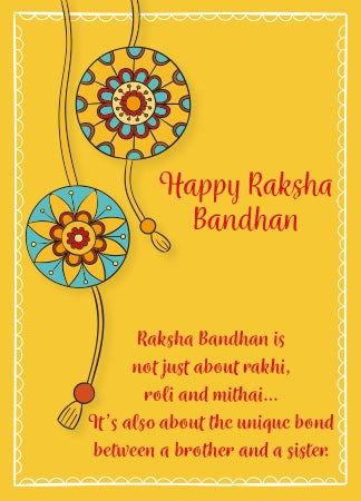 Happy Raksha Bandhan Metal Rakhi with Fridge Magnet