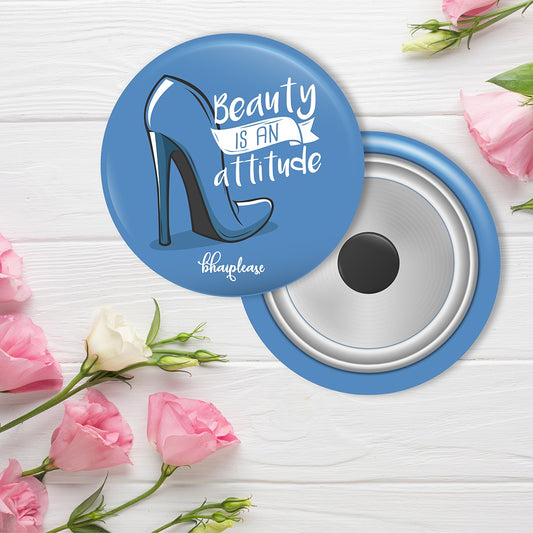 Beauty is an Attitude Round Fridge Magnet