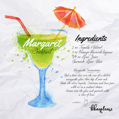 Margarita (White) Wooden Coaster