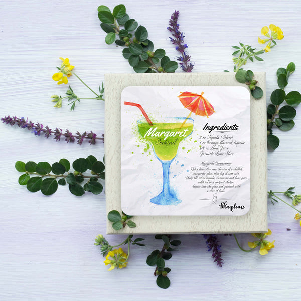 Margarita (White) Wooden Coaster