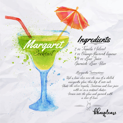 Margarita (White) Wooden Coaster