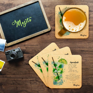 Mojito (Yellow) Wooden Coaster